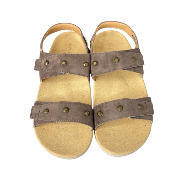 REVITALIGN Orthotic Terra Wedge Sandal Sz 9.5 Comfort Adjustable Slingback Brown - Picture 4 of 16